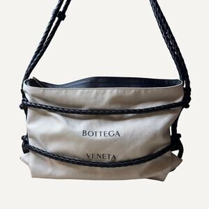 Bottega Veneta Quadronna Canvas & Leather Zip Shoulder Bag